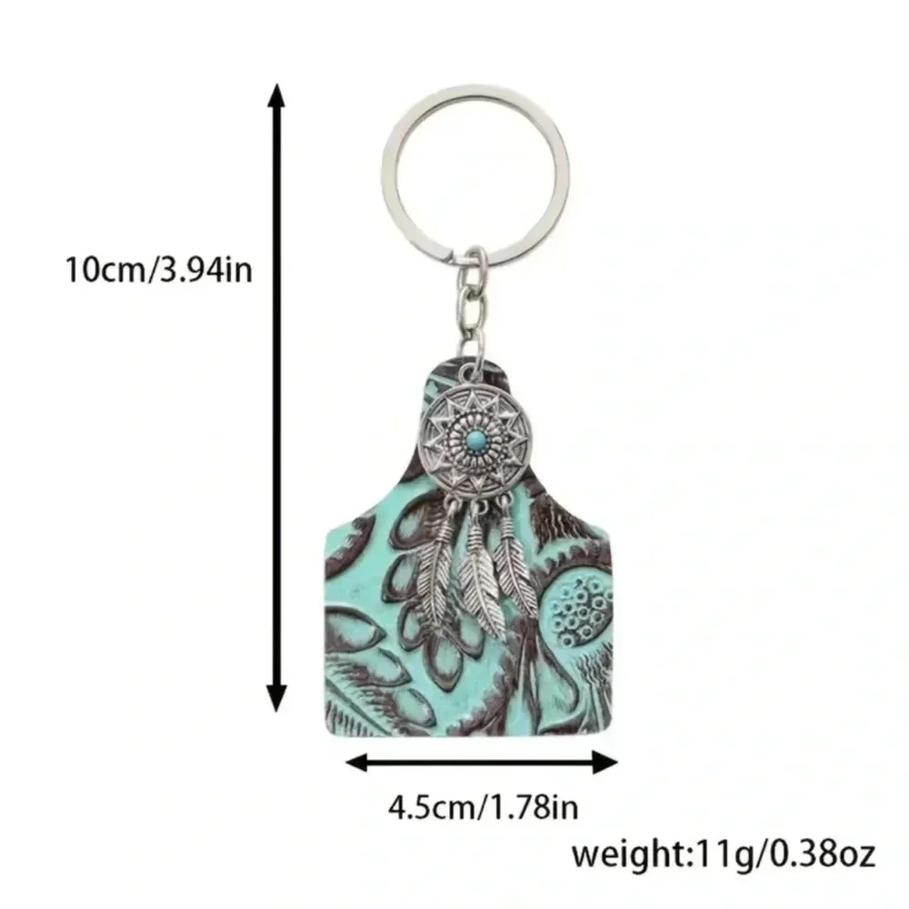 Turquoise Bohemian Dream Catcher Keychain